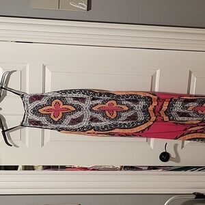 Maxi dress, very colorful, spaghetti strap